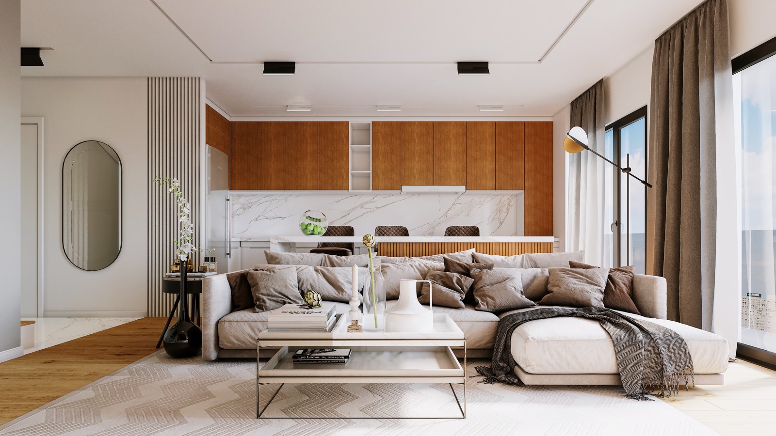 Living duplex – Avrig Park Residence (randare)