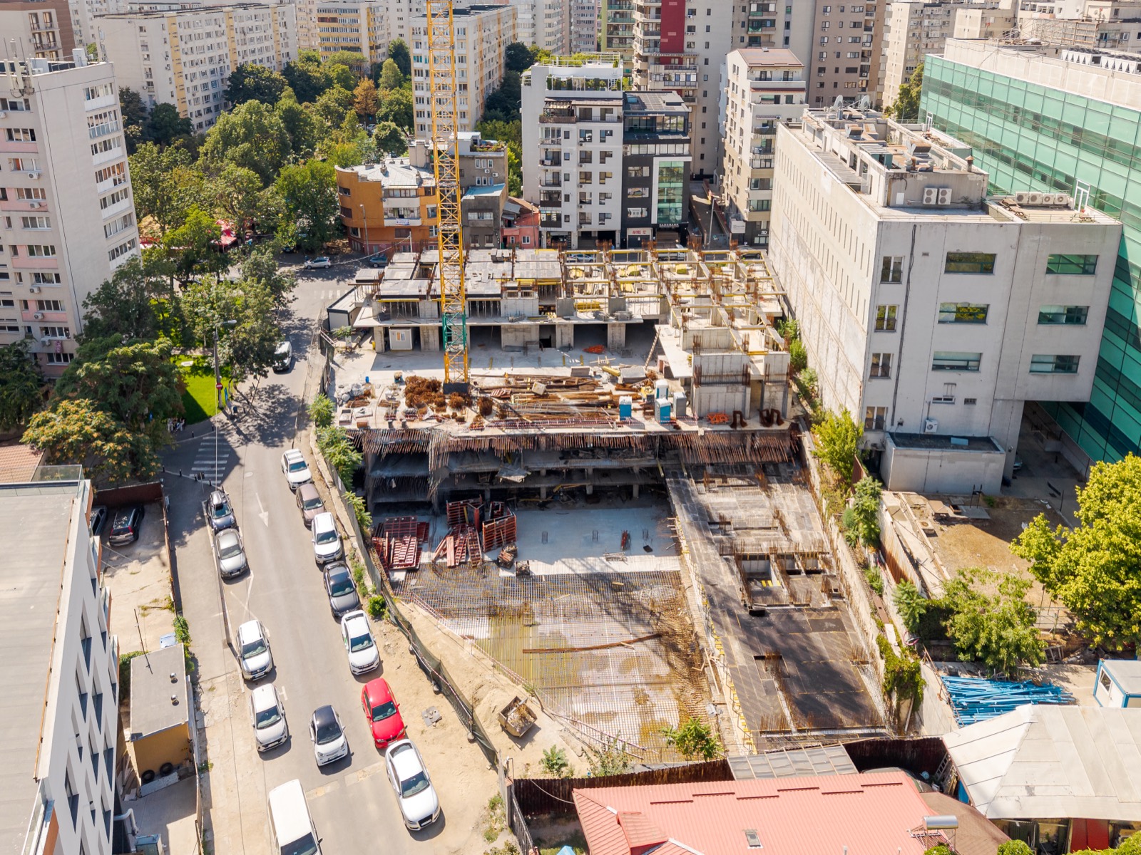 Stadiul lucrărilor la Faza 2, Avrig Park Residence – fotografie aeriană din șantier, septembrie 2025